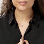 Collier Goutte Or Blanc Oxyde De Zirconium - Colliers Femme | Histoire d&rsquo;Or
