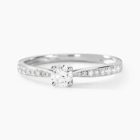Bague Solitaire Hemera Or Blanc Diamant - Bagues solitaires Femme | Histoire d’Or