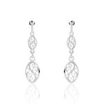 Boucles D'oreilles Pendantes Mahee Argent Blanc - Boucles d'oreilles fantaisie Femme | Histoire d&rsquo;Or