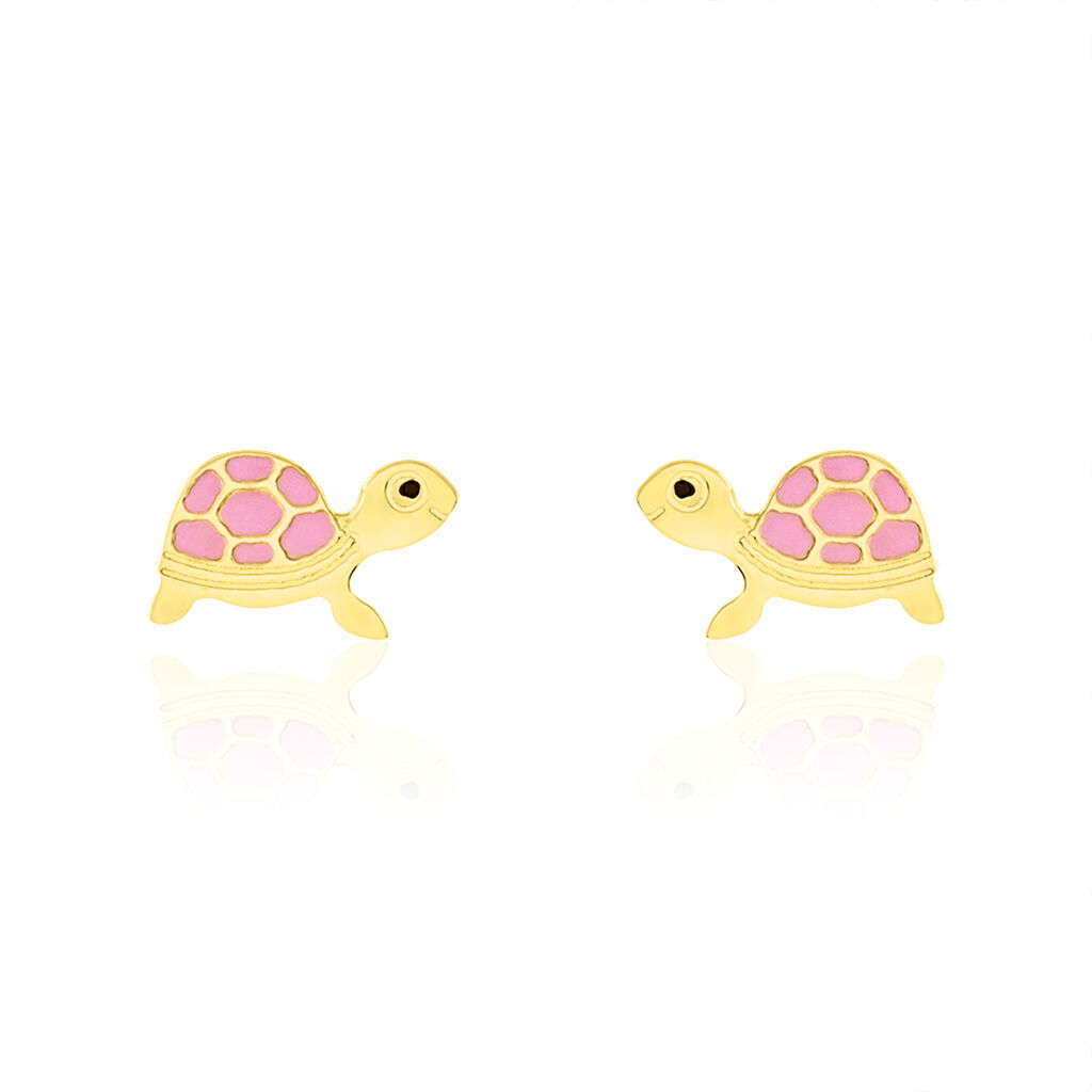 Boucles D'oreilles Puces Cali Tortue Or Jaune - Clous d'oreilles Enfant | Histoire d’Or