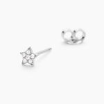 Boucles D'oreilles Puces Ziya Argent Blanc Oxyde De Zirconium - Boucles d'oreilles fantaisie Femme | Histoire d&rsquo;Or