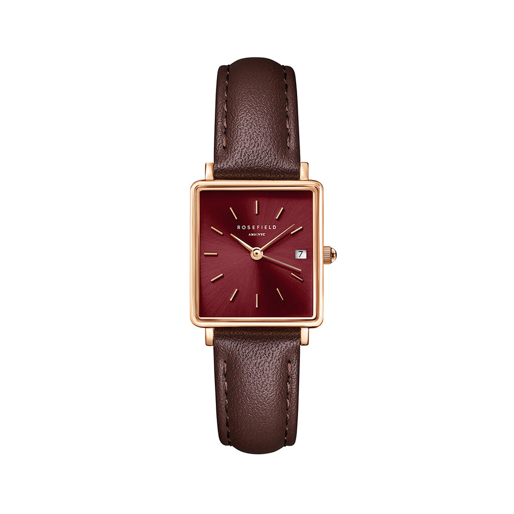Montre Rosefield Boxy Xs Bordeaux