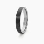 Alliance Nayhan Ruban Plat Titane Blanc - Alliances Unisex | Histoire d&rsquo;Or