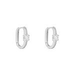 Cr&eacute;oles Francene Argent Blanc Oxyde De Zirconium - Boucles d'oreilles cr&eacute;oles Femme | Histoire d&rsquo;Or