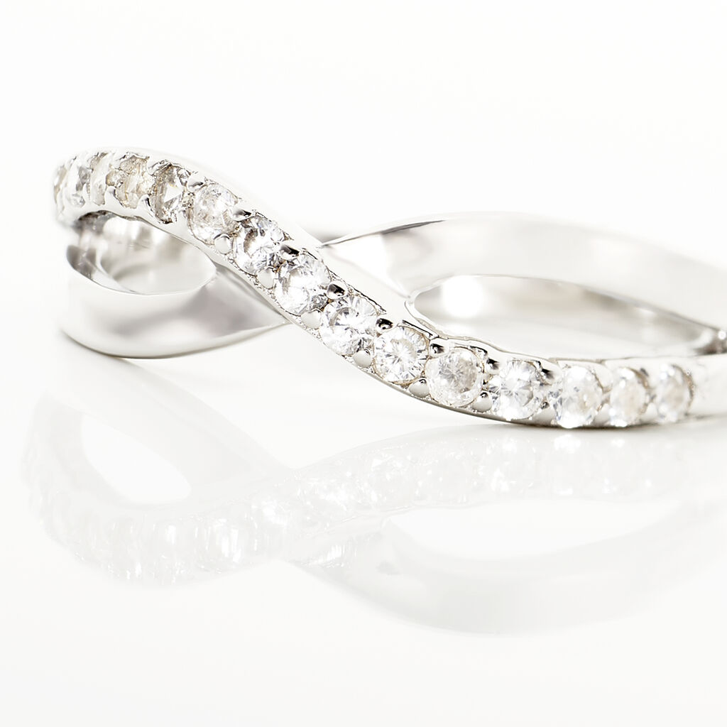 Bague Kassandre Argent Blanc Oxyde De Zirconium - Bagues avec pierre Femme | Histoire d&rsquo;Or