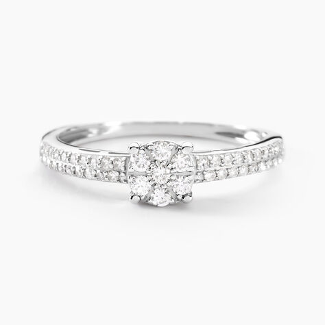 Bague Julia Or Blanc Diamant - Bagues avec pierre Femme | Histoire d’Or