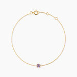 Bracelet Sa&iuml;da Or Jaune Am&eacute;thyste - Bracelets Femme | Histoire d&rsquo;Or