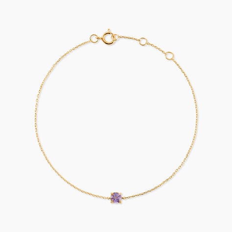 Bracelet Sa&iuml;da Or Jaune Am&eacute;thyste - Bracelets Femme | Histoire d&rsquo;Or