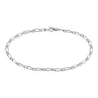 Bracelet Ophelio Maille Alternee 1/1 Or Blanc