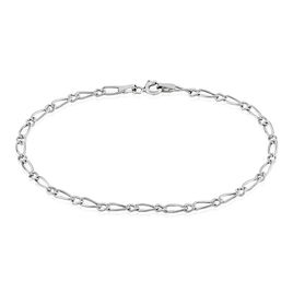 Bracelet Ophelio Maille Alternee 1/1 Or Blanc - Bracelets chaîne Femme | Histoire d’Or