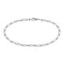 Bracelet Ophelio Maille Alternee 1/1 Or Blanc