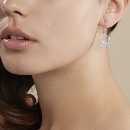 Boucles D'oreilles Pendantes Hita Argent Blanc - Boucles d'oreilles fantaisie Femme | Histoire d’Or