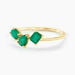 Bague Quincey Or Jaune Emeraude - Bagues avec pierre Femme | Histoire d’Or