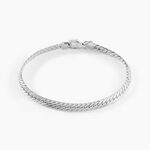 Bracelet Izel Maille Anglaise Or Blanc - Bracelets cha&icirc;ne Femme | Histoire d&rsquo;Or