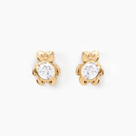 Boucles D'oreilles Puces Winny Or Jaune Oxyde De Zirconium - Clous d'oreilles Enfant | Histoire d&rsquo;Or