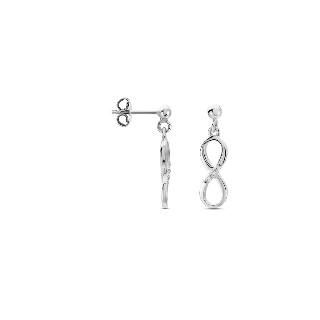 Boucles D'oreilles Pendantes Nohemi Argent Blanc Oxyde De Zirconium - Boucles d'oreilles fantaisie Femme | Histoire d’Or