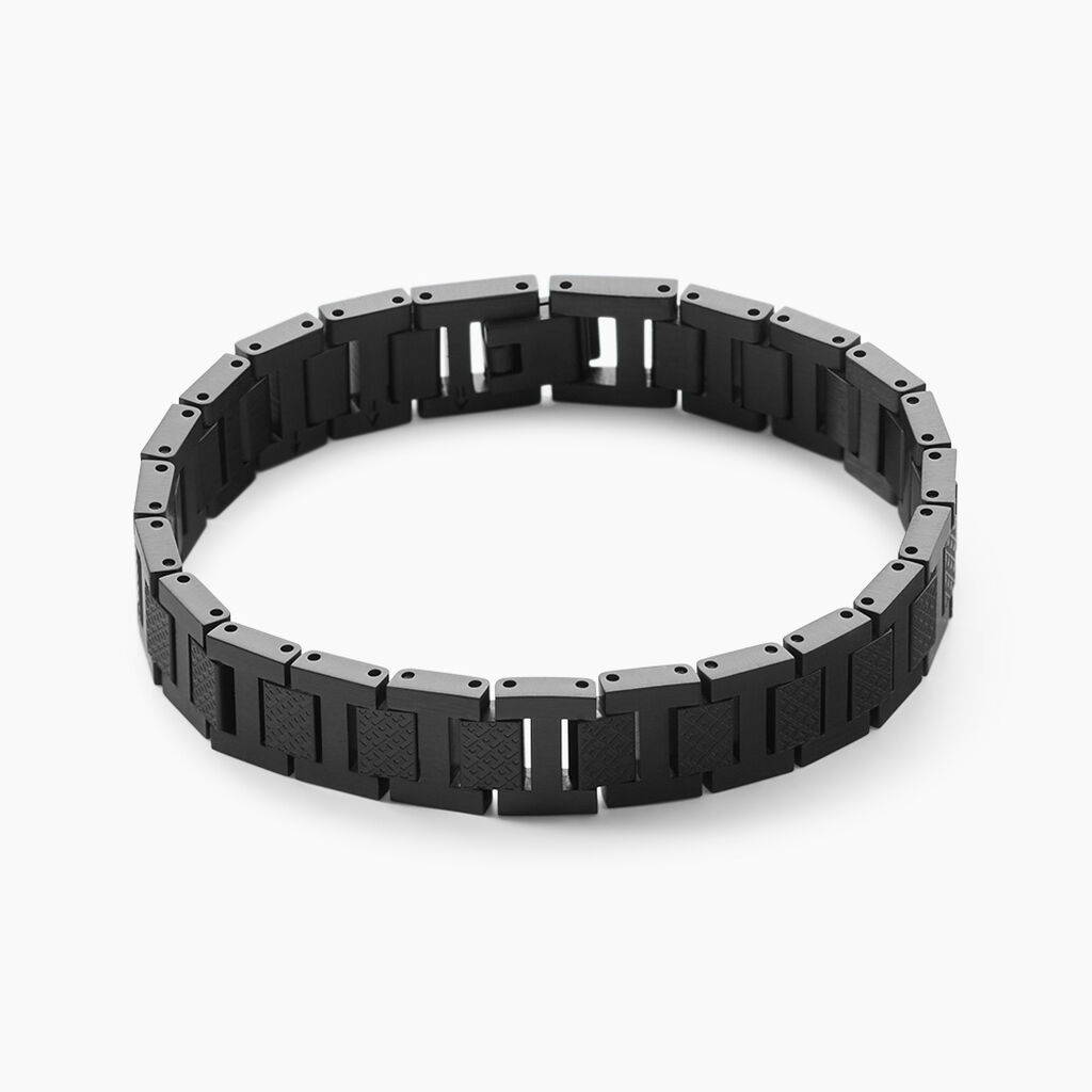 Bracelet Lacoste Metropole Acier Noir - Bijoux sans pierre Homme | Histoire d&rsquo;Or