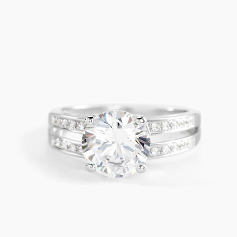Solitaire Or Blanc Oxyde De Zirconium - Bagues solitaires Femme | Histoire d&rsquo;Or