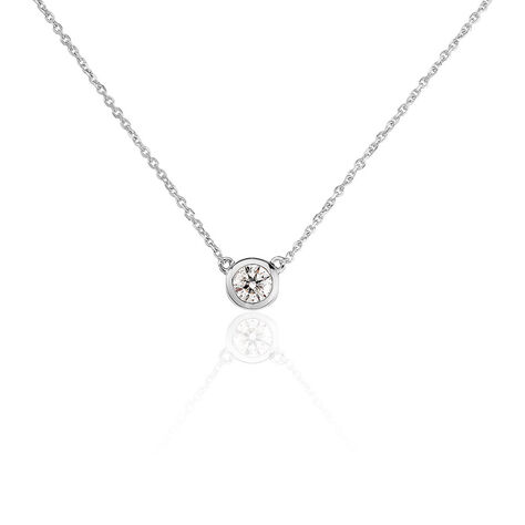 Collier Ofelia Or Blanc Diamant - Colliers Femme | Histoire d’Or