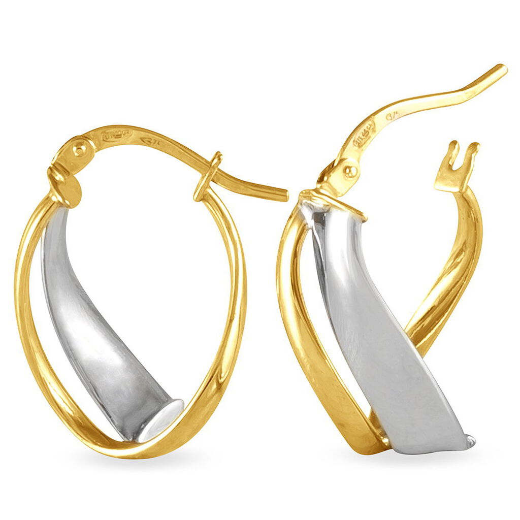 Créoles Ayliz Or Bicolore - Boucles d'oreilles créoles Femme | Histoire d’Or