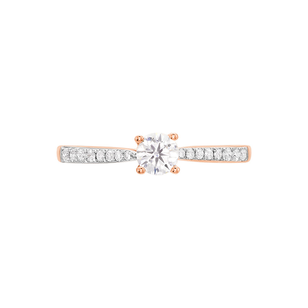 Bague Solitaire Hemera Or Rose Diamant - Bagues solitaires Femme | Histoire d’Or