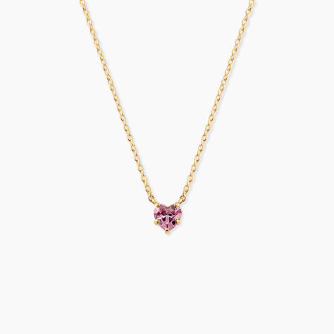 Collier Avaya Argent Dor&eacute; A L'Or 750/1000 Oxyde De Zirconium - Colliers Enfant | Histoire d&rsquo;Or