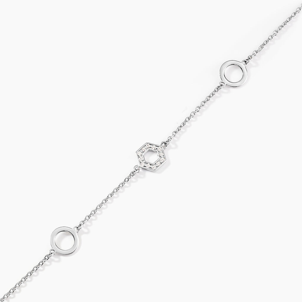Bracelet Jalila Argent Blanc Oxyde De Zirconium - Bracelets Femme | Histoire d&rsquo;Or
