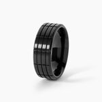 Bague Fabio Acier Noir - Bagues fantaisie Homme | Histoire d&rsquo;Or