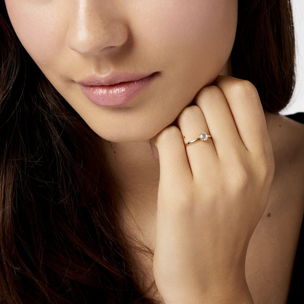 Bague Lily Or Jaune Topaze - Bagues solitaires Femme | Histoire d’Or