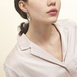 Boucles D'oreilles Pendantes Andrienne Argent Blanc - Boucles d'oreilles fantaisie Femme | Histoire d&rsquo;Or