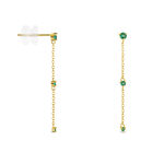 Boucles D'oreilles Pendantes Emeald Is The New Black Or Jaune Emeraude - Boucles d'oreilles pendantes Femme | Histoire d&rsquo;Or