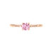 Bague Rio Argent Rose Oxyde De Zirconium - Bagues solitaires Femme | Histoire d’Or