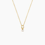 Collier Cladie Argent Dor&eacute; A L'Or 750/1000 Oxyde De Zirconium - Colliers Femme | Histoire d&rsquo;Or