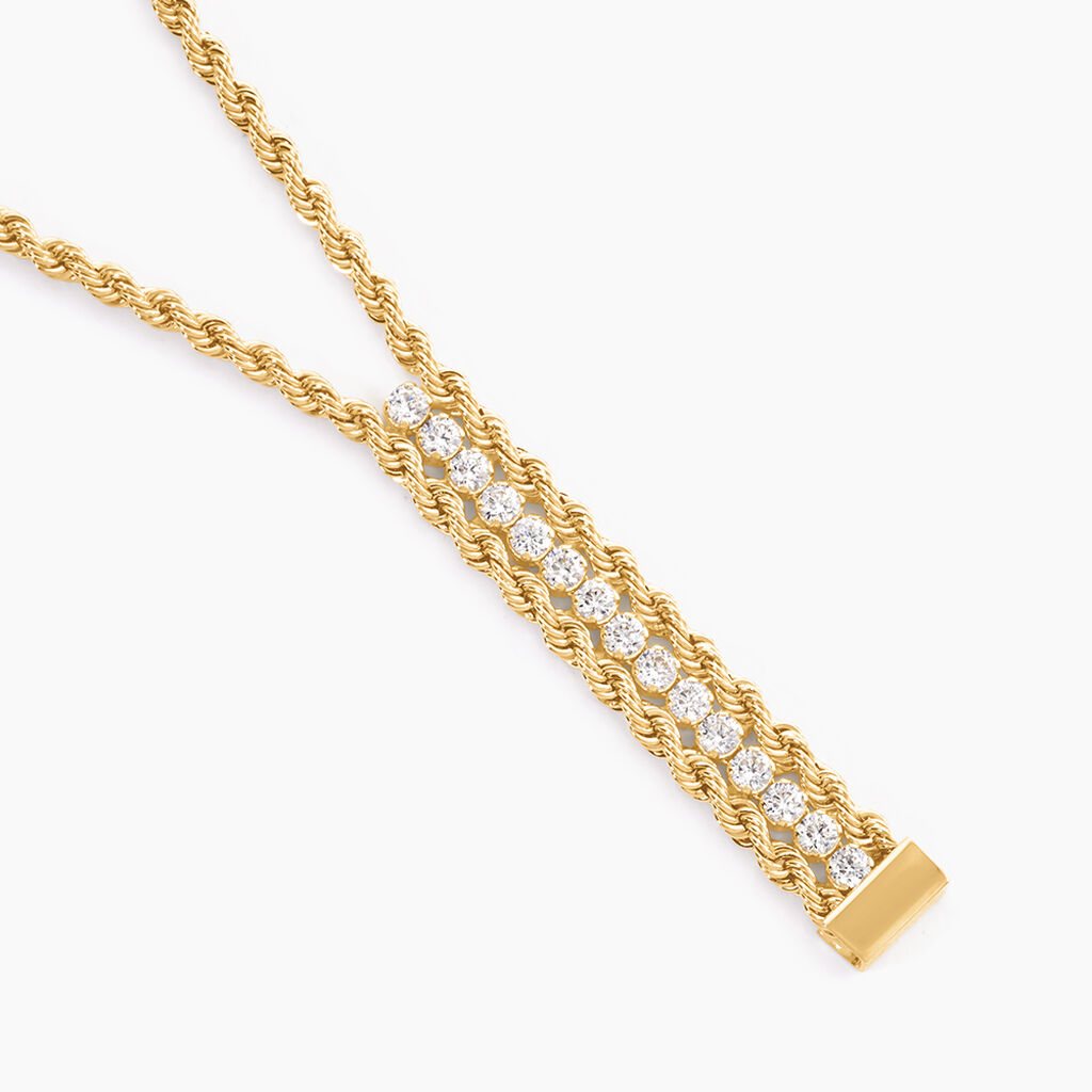 Collier Jerry Or Jaune Oxyde De Zirconium - Colliers Femme | Histoire d&rsquo;Or