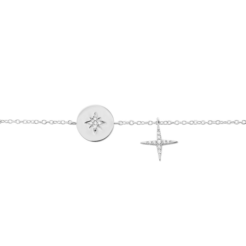 Bracelet Pluton Argent Blanc Oxyde De Zirconium - Bracelets Femme | Histoire d’Or