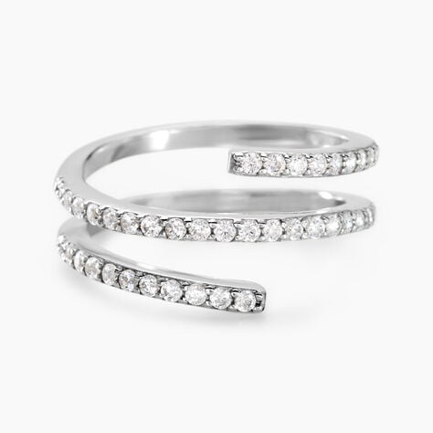 Bague Argent Blanc Bennett Oxydes De Zirconium - Bagues avec pierre Femme | Histoire d’Or
