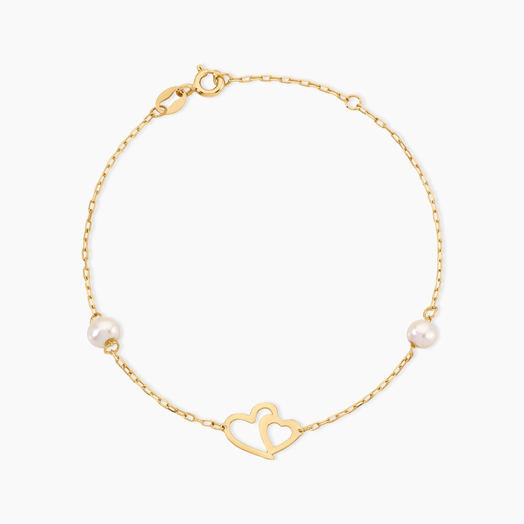 Bracelet Cenzo Argent Dor&eacute; A L'Or 750/1000 Perle De Culture - F&ecirc;te des m&egrave;res Femme | Histoire d&rsquo;Or