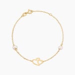 Bracelet Cenzo Argent Dor&eacute; A L'Or 750/1000 Perle De Culture - F&ecirc;te des m&egrave;res Femme | Histoire d&rsquo;Or