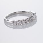 Demi-alliance Or Blanc  Eloisa Diamant Synthetique - Bijoux Femme | Histoire d&rsquo;Or