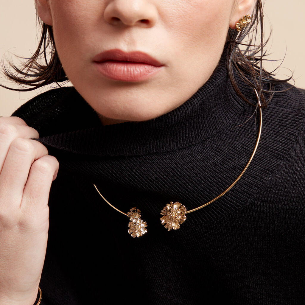 Collier Jonc Dyonis Acier Jaune - Colliers Femme | Histoire d’Or