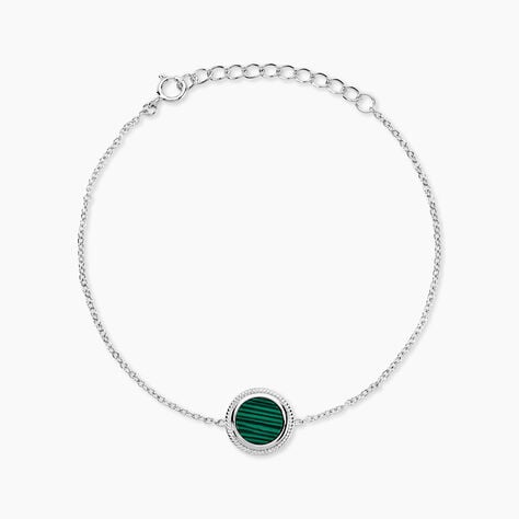 Bracelet Zea Argent Blanc Malachite - Bracelets Femme | Histoire d&rsquo;Or