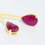 Boucles D'oreilles Pendantes Goutte Or Jaune Rubis - Boucles d'oreilles pendantes Femme | Histoire d&rsquo;Or