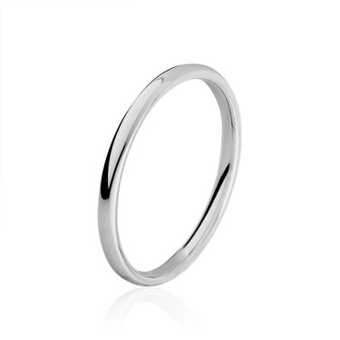 Alliance Isaac Demi Jonc Confort Or Blanc Alliance Isaac Demi Jonc Confort Or Blanc