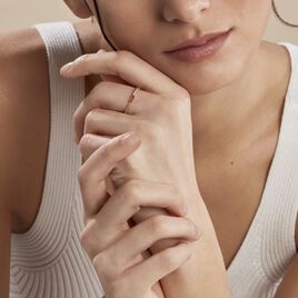 Bague Plaqué Or Jaune Calvin Oxyde De Zirconium - Bagues avec pierre Femme | Histoire d’Or