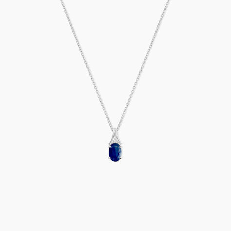 Collier Marie Or Blanc Saphir Diamant - Colliers Femme | Histoire d’Or