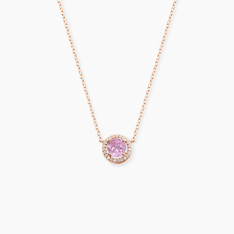 Collier Rio Copacabana Argent Rose Oxyde De Zirconium - Colliers fantaisie Femme | Histoire d’Or