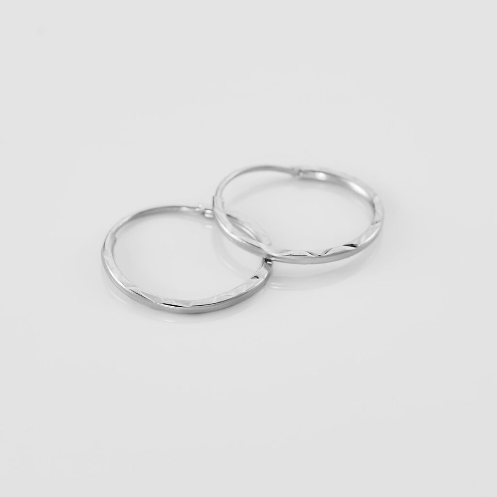 Créoles Valerina Or Blanc - Boucles d'oreilles créoles Femme | Histoire d’Or