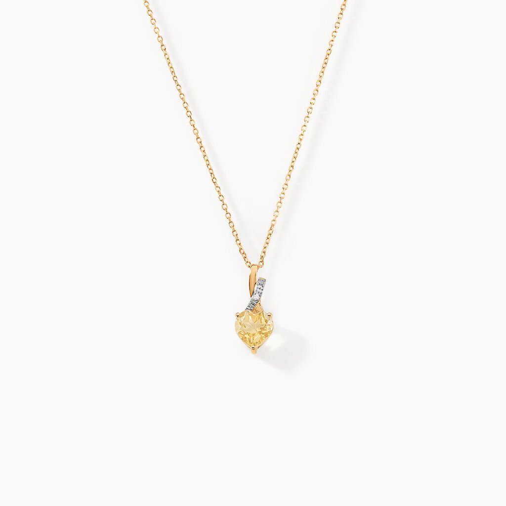 Collier Or Jaune Clothilde Citrine - Colliers Femme | Histoire d’Or