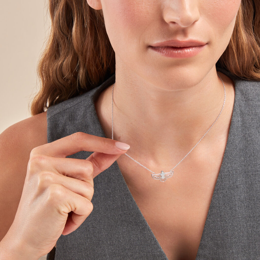 Collier Aviana Argent Blanc Oxyde De Zirconium - Colliers fantaisie Femme | Histoire d’Or