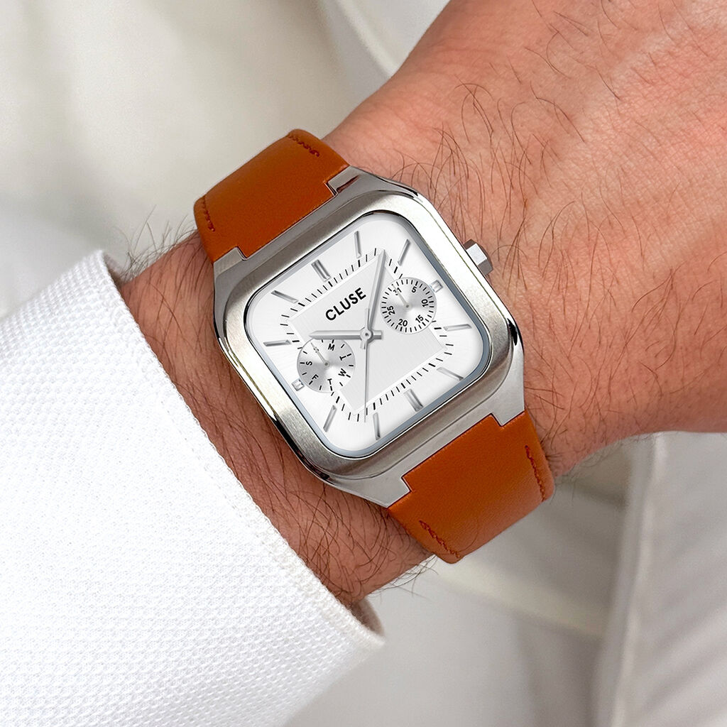 Montre Cluse Quadrus Multifonction Blanc - Montres Homme | Histoire d&rsquo;Or